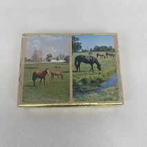 Congress Playing Cards Cel U Tone Finish Horses 2 Decks Vintage - £9.56 GBP