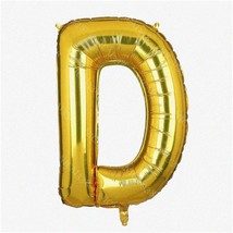 Golden Dad&#39;s Big 40&quot; Helium Balloon - Customizable Gold Letter D F Balloons for - £15.25 GBP