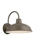 Hampton Bay 10 in. Bronze LED Barn Light Outdoor Wall Light Lantern Sconce - $11.17