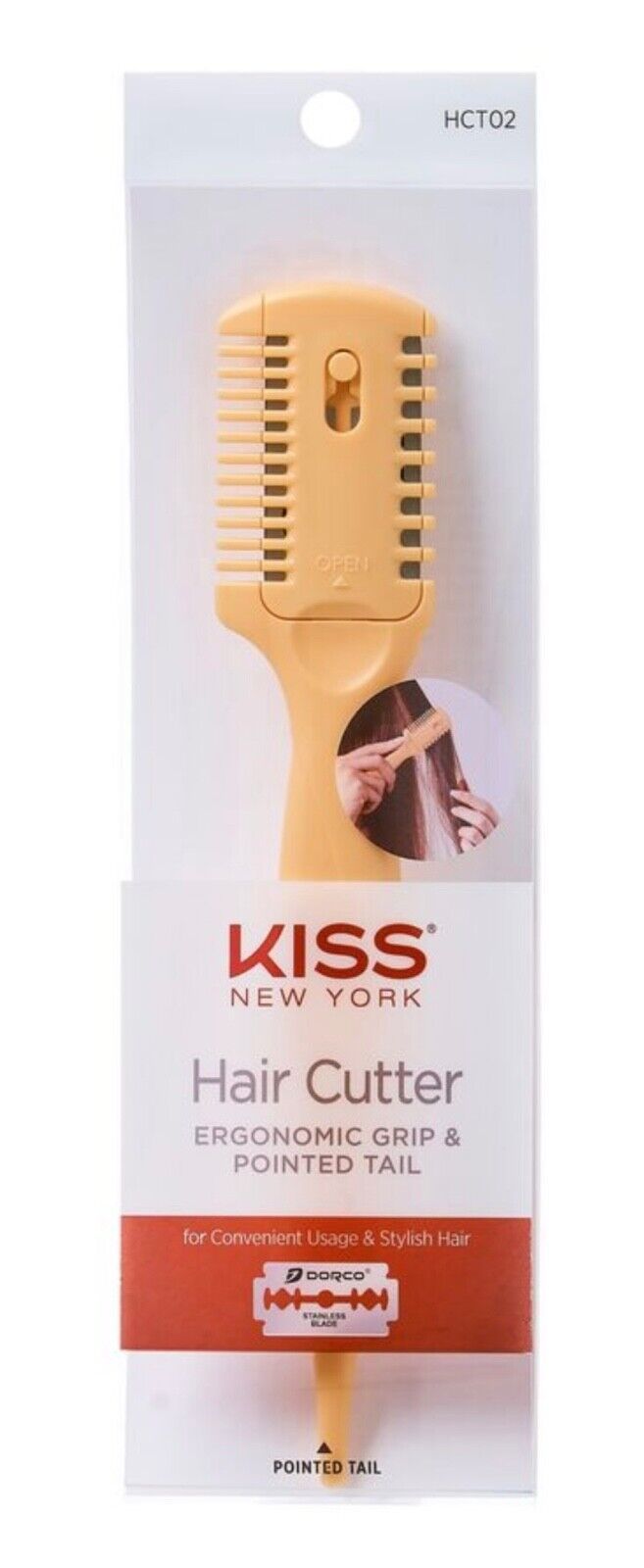 KISSY IVY HAIR TRIMMER HAIR SHAPER PLASTIC HANDLE WITH DOUBLE SIZED RAZO... - $1.98