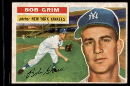 1956 Topps #52b Bob Grim Gray Back B104R2 VG-EX - £15.64 GBP