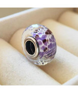 Shoreline Sea Fascinating Faceted Murano Glass Charm Bead For European B... - $13.70 CAD
