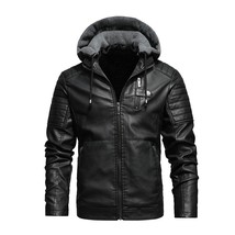 Men Winter New Leather Jackets Coat Motorcylce Casual Fleece Thicken Motorcycle  - £201.44 GBP