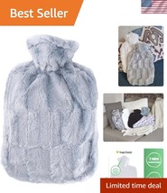 Leak-Proof 1.8L Hot Water Bottle with Luxurious Faux Fur Cover – Soothin... - $43.50