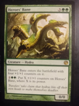 Heroes&#39; Bane Magic The Gathering Journey Into Nyx Hydra Green 126 Rare MTG - $2.67
