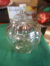 NIB- Circleware Glass Pumpkin Cookie / Candy Jar - £13.05 GBP