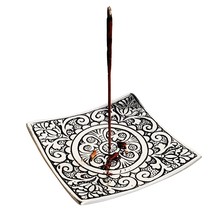 Aluminum Agarbatti Stand, Hand Carved Rust Proof (4 Inch x 4 Inch) (Pack Of 3 ). - £35.79 GBP