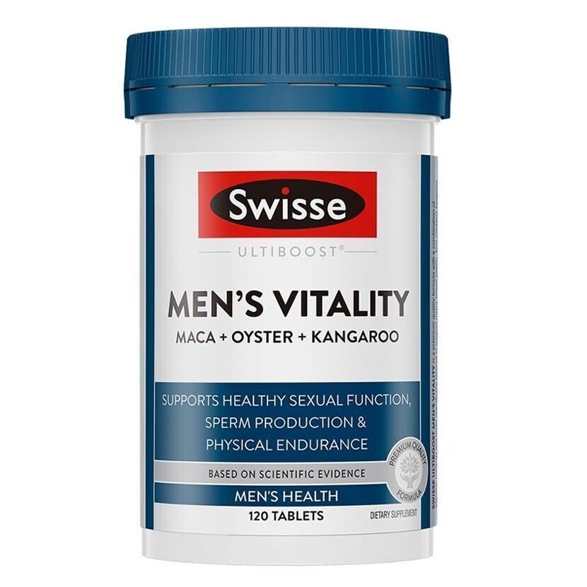 Swisse Men's Vitality Maca + Oyster + Kangaroo ~ 120 Tablets