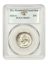 1932-S 25c PCGS MS65+ ex: D.L. Hansen - £6,719.90 GBP