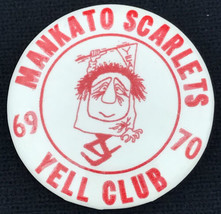 Mankato Scarlets Vintage Pin Button Football Minnesota 69-70 Yell Club M... - $32.00