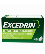 Excedrin Extra Strength Acetaminophen 250mg Aspirin 250mg Caffeine65mg 2... - $365.06 MXN