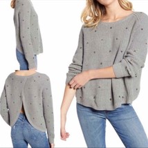 NWT Wildfox Erica Star Studded Split Back Sweater Size S - £63.21 GBP