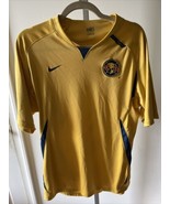 Nike Fit Dry Club America Patch Soccer Polo Jersey MEDIUM Yellow CA - £22.00 GBP