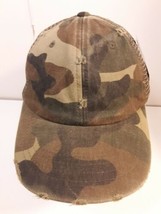 Decky Camo Distressed Snapback Cap Hat Camouflage Brand New With Tags - £11.86 GBP