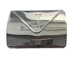 Ganz Letter J Metal Hinged Chrome Business Card Holder Lined Retired - $12.07