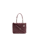 DKNY Lara Cordovan Purple Burgundy Large Quilted Leather Shopper Tote Bag - £84.75 GBP