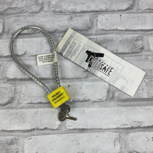 Project Childsafe Firearms Guns Weapons Cable Safety Lock Padlock New Op... - $9.22