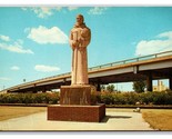 Padre Francisco Garces Statue Bakersfield California CA UNP Chrome Postc... - $1.93