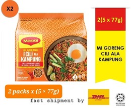 2 packs x5&#39;s 78g -2 Minute Maggi Instant Noodles Chilli Ala Kampung Flav... - £46.85 GBP