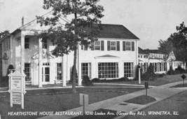 Hearthstone House Restaurant Hubbard Woods Winnetka Illinois 1950s postcard - $7.43