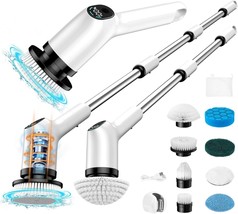 Electric Spin Scrubber 2024 Upgrade Cordless Shower Scrubber with 8 Repl... - $50.52