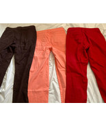Lot of 3 NYDJ Not Your Daughters Jeans size  2 brown red pink - £23.35 GBP