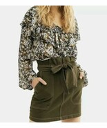SIZE 6 Free People Women&#39;s Splendor in The Grass Skirt, Army, Green BNWTS - $34.24 CAD