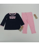 Levi&#39;s Baby Girls 2 Piece Outfit Set 18 Months Blue Pink NWT $40 - £13.29 GBP