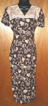 Paisley Print Column Dress All That Jazz A Chorus Line Co Size 5 / 6 Vintage 90s - £23.33 GBP