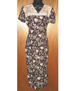 Paisley Print COLUMN DRESS ALL THAT JAZZ a Chorus Line Co size 5 / 6 VIN... - £22.17 GBP