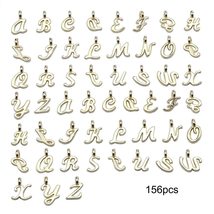 26/52/156pcs Crafts Gift Necklace DIY Keychain Random Mixed 26 Letter Ancient Le - £7.73 GBP