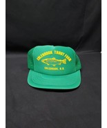 Vintage 1980’s COLEBROOK N.H. TROUT FARM Mesh Trucker Hat Cap Snapback U... - $16.69