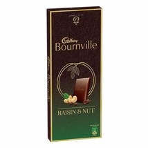 Cadbury Bournville Raisin and Nuts Dark Chocolate Bar, 80 gm (Pack of 4) - $25.20