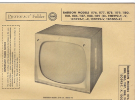 1956 EMERSON 1176 1177 1178 TELEVISION Tv Photofact MANUAL 1179 1180 118... - $9.89