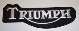 Triumph Motorcycle Biker British Embroidered Patch~4 1/8&quot; x 1 3/8&quot;~Iron ... - $4.85