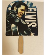Elvis Presley Hand Fan Elvis In Black Leather Tupelo - £6.21 GBP