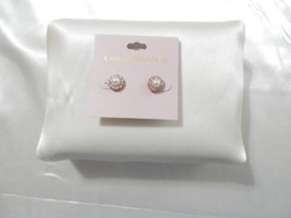 Catherine Malandrino 1/2&quot;Rose Gold Tone Simulated Pearl Stud Earrings Y582 $24 - $12.47