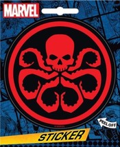 Marvel Comics Captain America Red Hydra Logo Peel Off Image Sticker Deca... - $3.99
