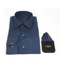 Men Shirt Hankie CASILA Turkey Cotton Blend Long Sleeves 502100-08 Navy Checker image 4