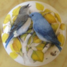 Cabinet Knobs Knob w/ 2 Blue Bird Bluebird #2 domestic - £4.14 GBP