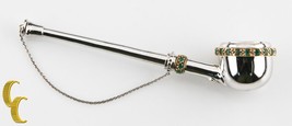 925 Sterling Silver &amp; 14K Yellow Gold with 3-Piece Emerald &amp; Poker Pipe-... - $2,494.75