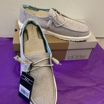 Hey Dude Women&#39;s Wendy Chambray Beige Size 10 Slip On Shoes LIGHT WEIGHT - $49.25