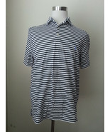 POLO Ralph Lauren Men Size M Short Sleeve Shirt White Blue Stripes Front... - £38.61 GBP