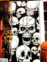 Human Skeleton Scary Skulls Door Cover Window Poster Halloween Horror Decoration - £3.89 GBP