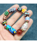 Vintage African Venetian Style Glass with Afghani Big Brass Beads Bracel... - $489.61 MXN