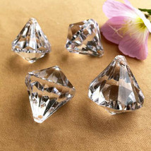 60Pc Clear Acrylic Diamond Wedding Scatter Vase Filler Pendant Floral Arranging - £10.87 GBP