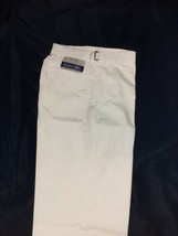 VINTAGE Mens Vintage Classic Fit Elastic Waistband Pants Medium White - £19.61 GBP