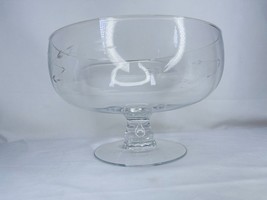 Princess House Heritage Collection 9in Footed Glass Centerpiece Decor - £33.55 GBP