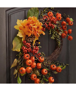 24&quot; Length Fall Wreath Fall Decoration Autumn Decor Door Wreath with Min... - $60.52 CAD