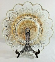 Indiana Glass Deviled Egg Relish Hors D&#39;oeuvre Dish/Platter VTG w/Box Pebbled - £17.63 GBP